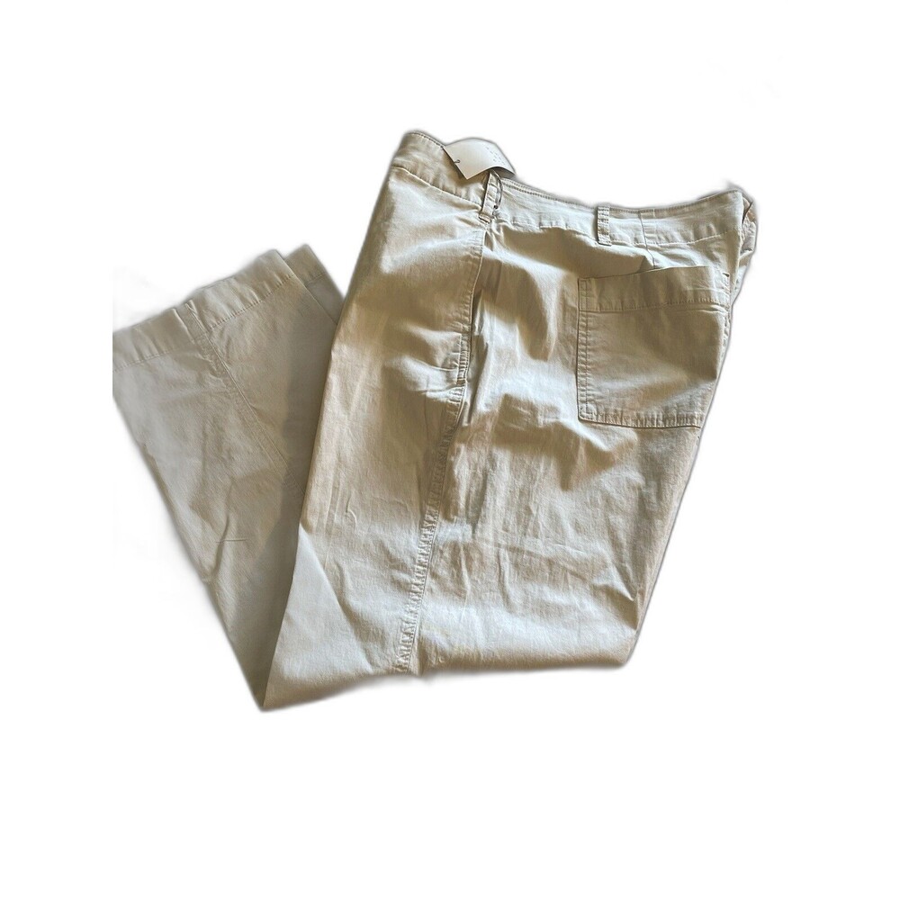 A New Day Pants Womens Size 14R Beige Stretch Straight Leg